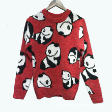 PK18A50YF woman cotton animal jacquard sweater